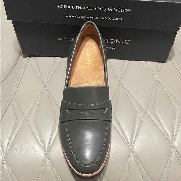 Vionic Leather Loafers in Dark Brown - Picture 5 of 9